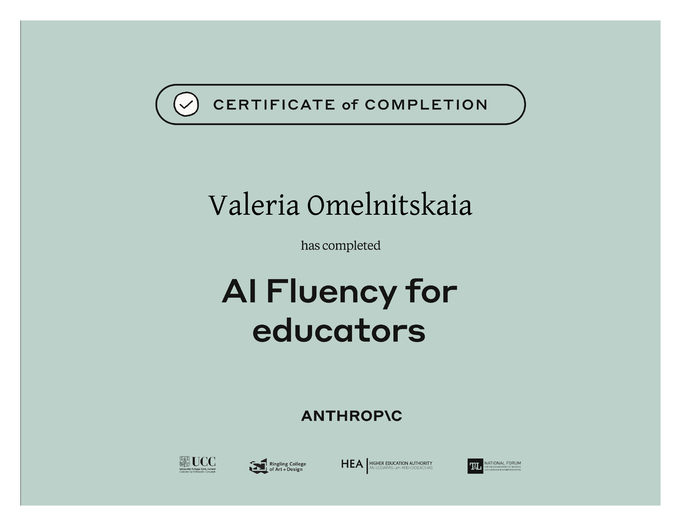 Сертификат AI Fluency for Educators — Coursera